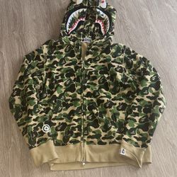 BAPE ABC Camo Shark Full Zip Hoodie 'Green' M