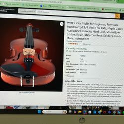 WITEK Violin For beginners / Case And Bow Included 