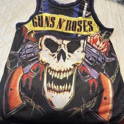 Guns N Roses All Over Print Basketball Jersey Size Medium