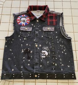 DIY Custom Punk Rock vest (S)