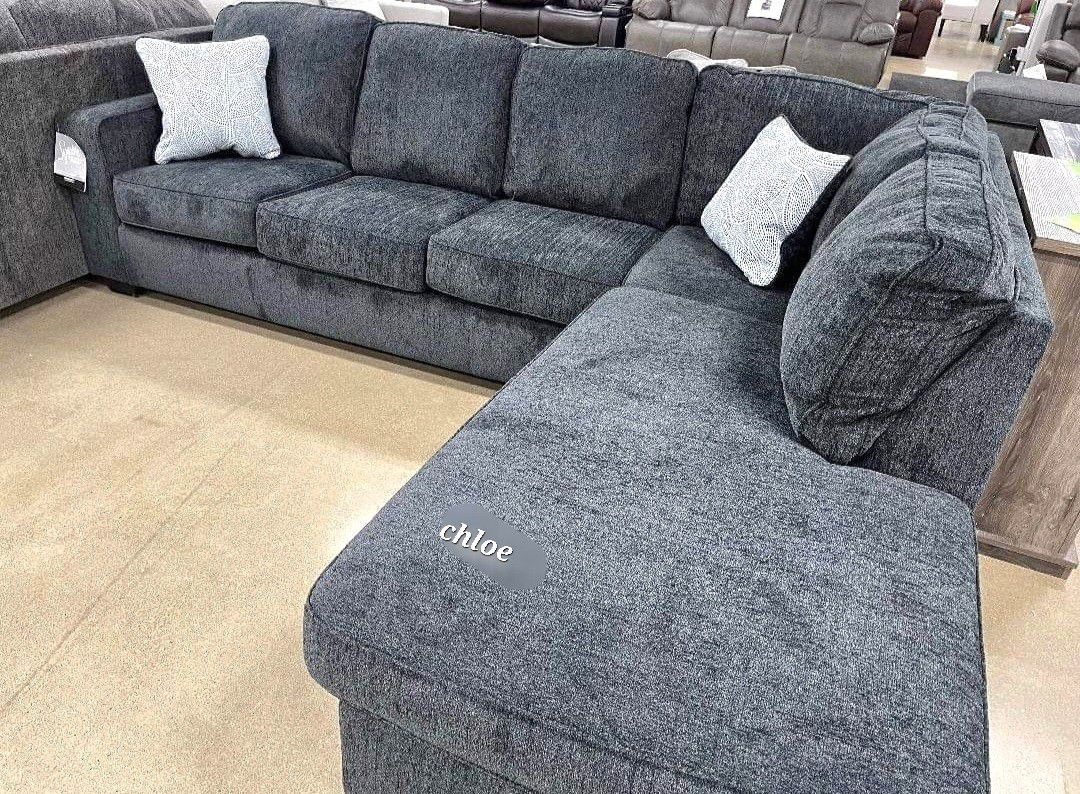 ~ASK DISCOUNT COUPON🎖sofa Couch Loveseat Living room set sleeper recliner daybed futon ☆ Altri Slate Gray Raf Or Laf Sectional 