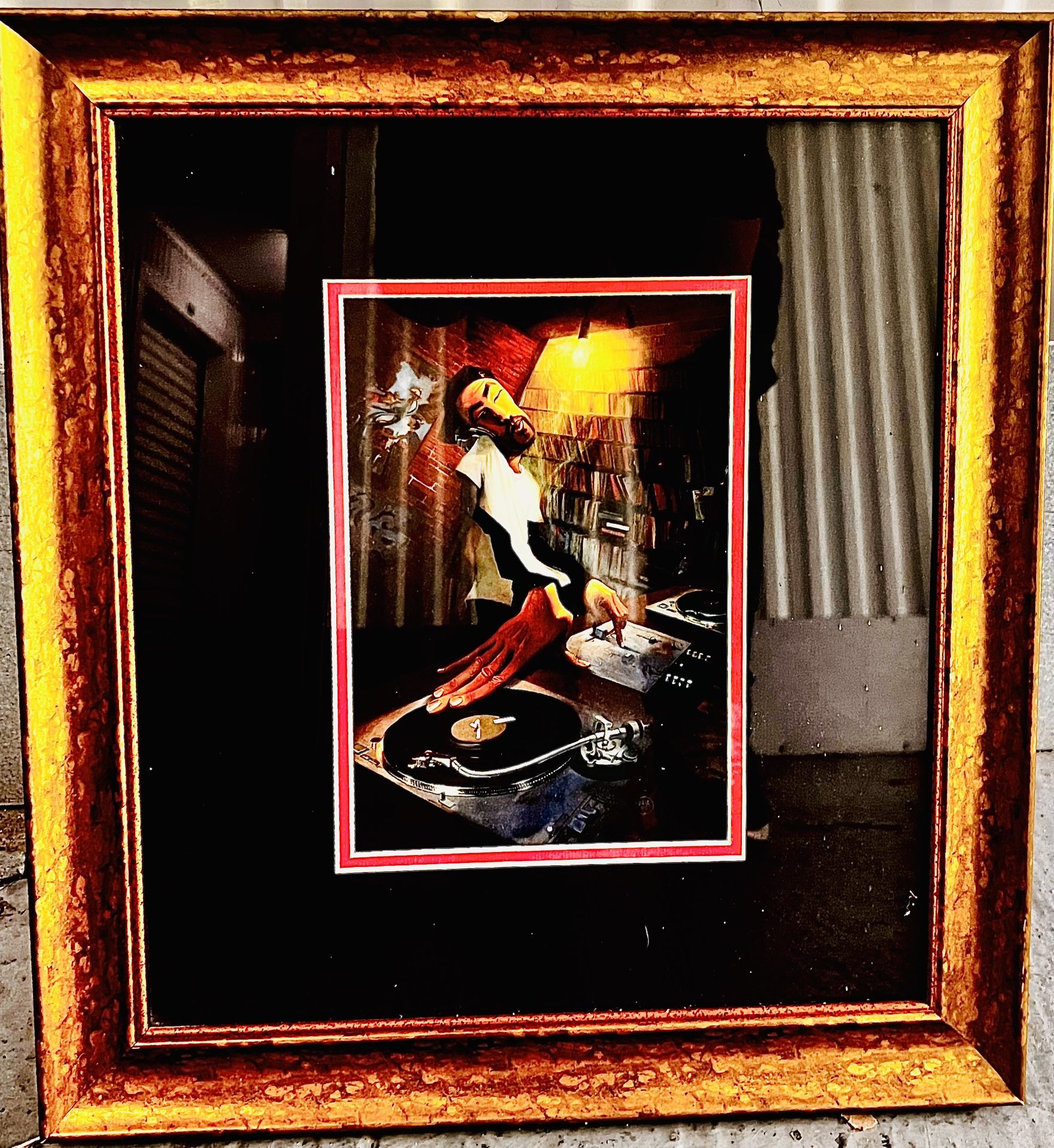 Framed Glass And Matted The Dj By Justin BUA OFFICIAL LICENSED PRINT SIGNED