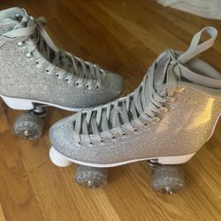 Brand New Skate Gear Silver Glitter Roller Skates Women’s Size 6