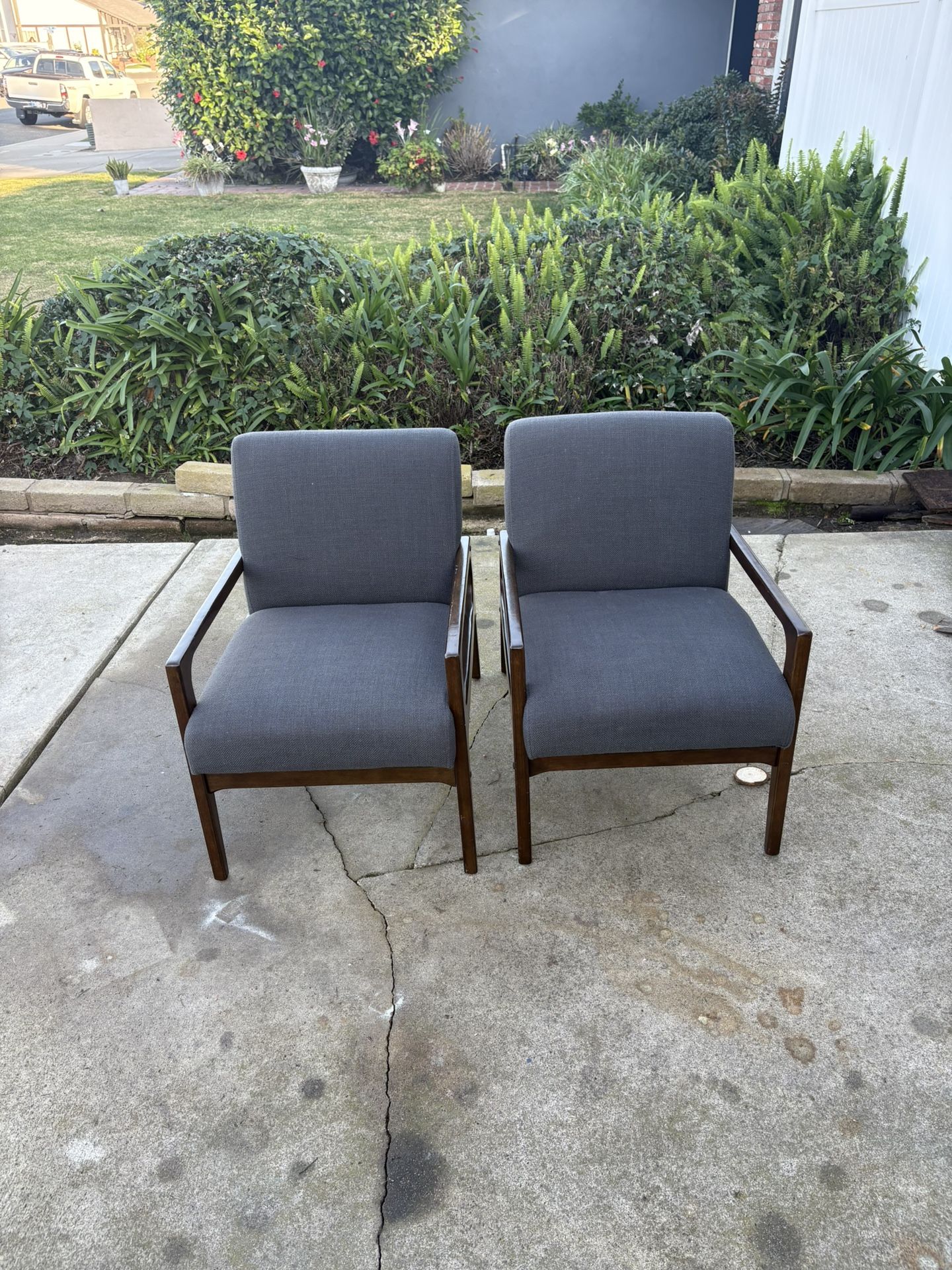 $60 Two Gray Chairs For Sale