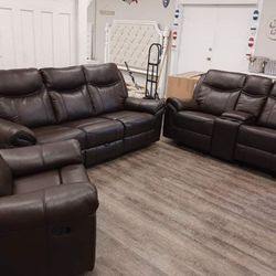 Reclining Sofa and Loveseat Aram