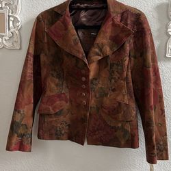 Leather Printed Jacket