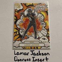 Lamar Jackson Baltimore Ravens All-Pro QB Donruss Short Print Insert Card. 