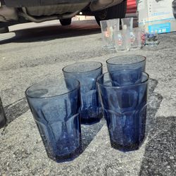 Blue Glass Cups
