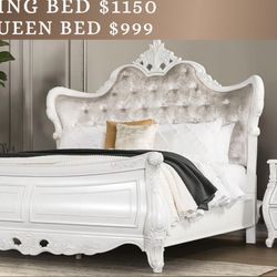 White Beds King & Queen Size Beds • Mattress Sold Separately