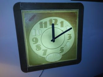 Vintage Dr. Pepper Light Up Clock Sign for sale
