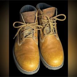 Timberland Mans Tan/Brown Leather Smart Comfort System Ankle Boots Sz. 9.5 