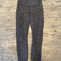 Athleta Black White Ultimate Stash Textured 7/8 Tight Leggings Pants XXS