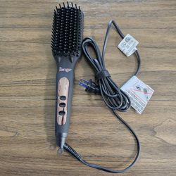 L'ange Le Vite Hair Straightener Brush Thermal Ion Ceramic Black And Pink 