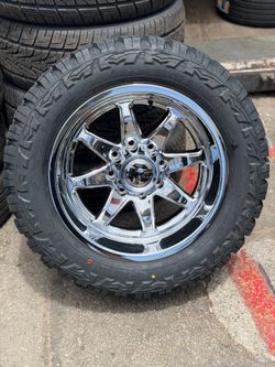 🔥 20x10 Fuel Hammer Chrome Wheels 35x12.50R20 8x170 Ford F250 F350
