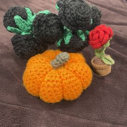Crotchet Roses And Pumpkin 
