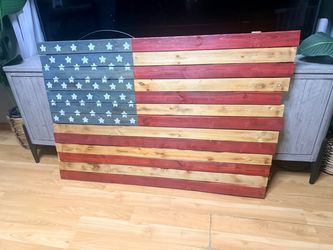 Wooden Wall USA Flag