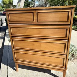 Vintage Dixie Mid Century Highboy Dresser