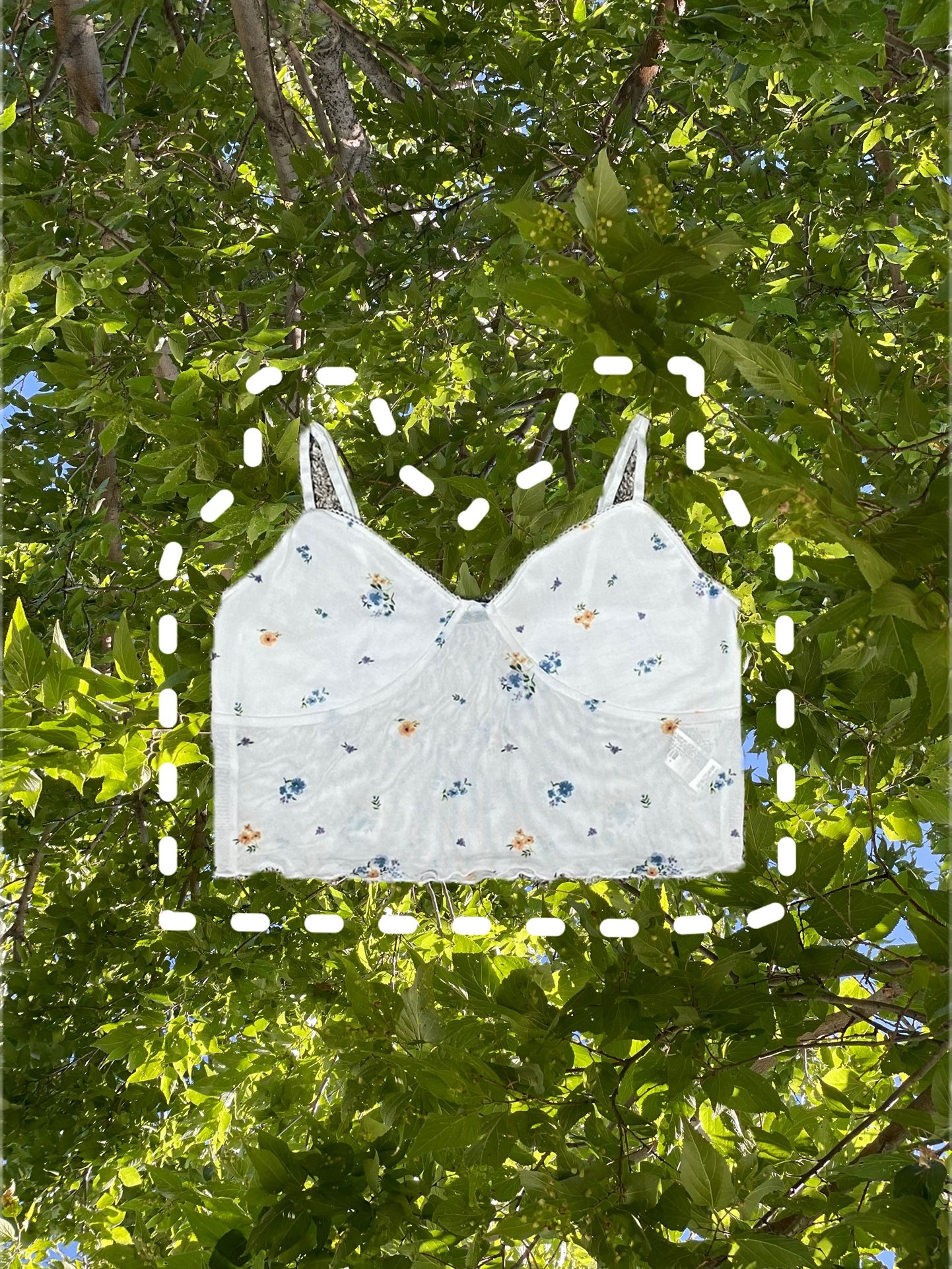 Forever 21 floral mesh top