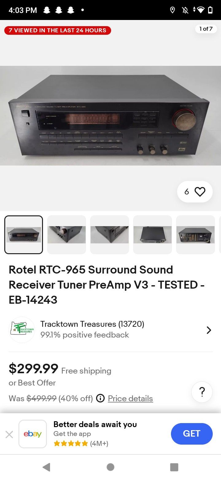 Rotel Rtc-965 Surround Sound Amp