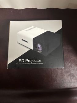 Mini Movie LED Projector, 24-60 Inches Screen 1080P Portable Projector; Built-in Speaker, LED Light Source, Tech Gadgets, Mini TV, Cool Stuff (Black)