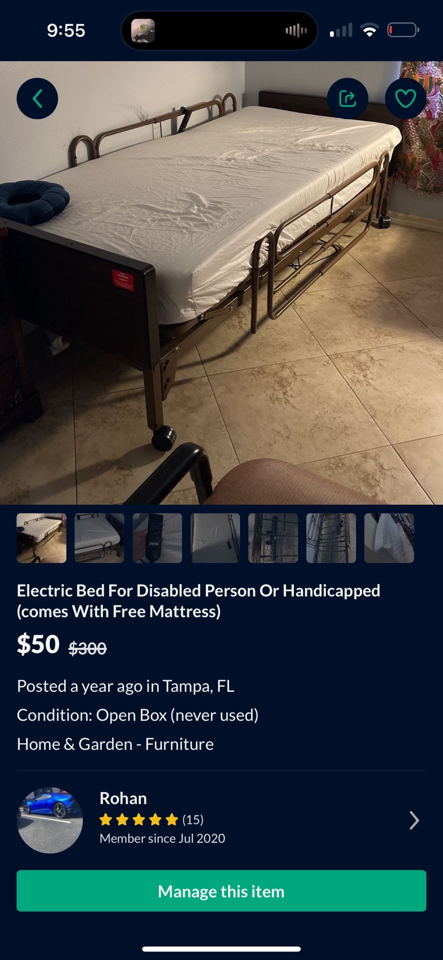 NEW PRICE!! 250 Off!Electric Bed Reclining For Disabled Person.