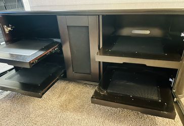 Solid Wood Console Table With Movable Sections