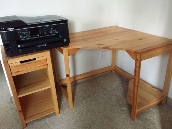 Ikea Tovik Pinewood Corner Desk Youth Size For Sale In Tacoma