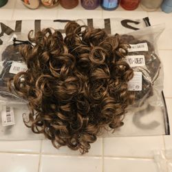 Ash Brown Curly Hair Buns