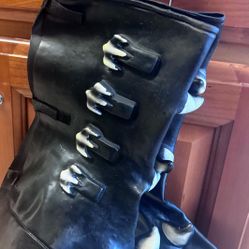 Latex Gothic Spike Boot Covers Mens Size10