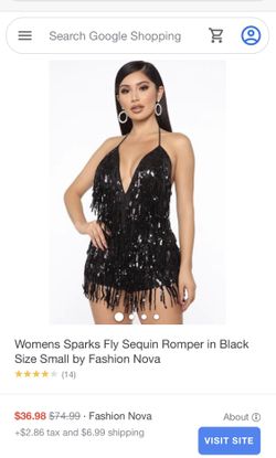 fashion nova romper size s