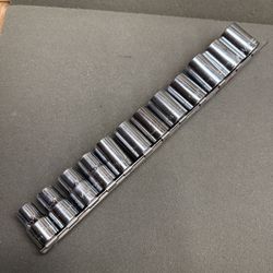 CRAFTSMAN 12 PIECE 1/2” DRIVE, 12pt SOCKETS -USA-