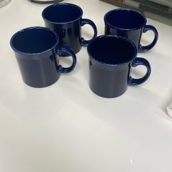 Four Fiesta Mugs Cobalt Blue