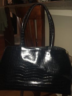 Large black Patent Leather Tote