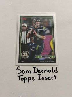Sam Darnold Seattle Seahawks QB Topps Short Print Insert Card.