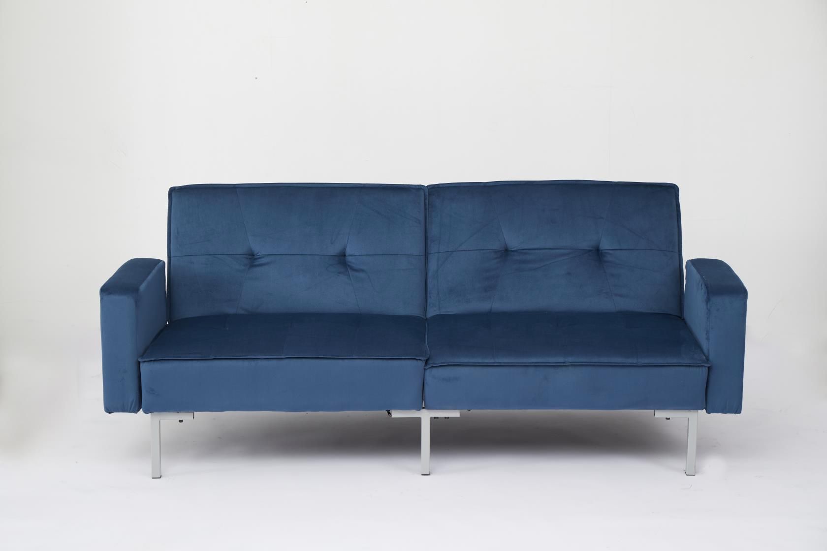 Brand New Foldable Sofa Bed Futon Blue Gray Available