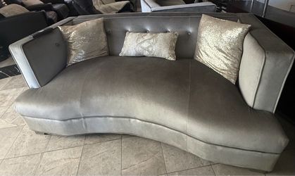 2 Couches & Glass Side Table