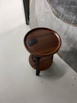 Nightstand with power outlet and usb