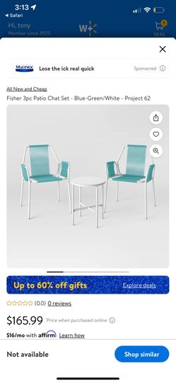 New!! 3 Pc Patio Chat Set