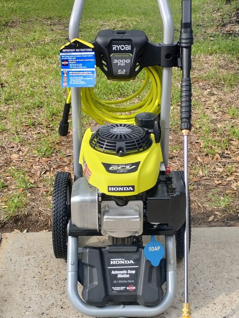 Ryobi 3000 Psi Honda Gcv 160 Gas Pressure Washer 2.3 GPM
