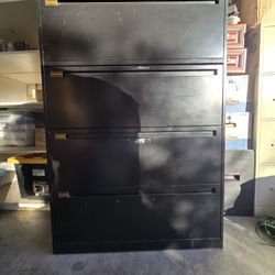 Black Filing Cabinet 4-Tier