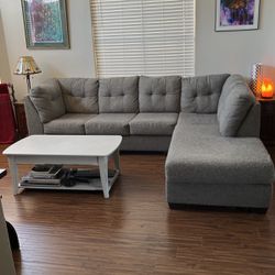Grey Fabric Sectional 