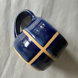 8-oz Studio Art Blue Hand Thrown Pottery Mug