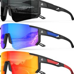 Brand: QALLY Polarized Sports Sunglasses for Men, UV400 Protection Mens Sunglasses Wrap Around Sun Glasses for Cycling Running Brand new. Never been u