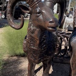 Large Ram Statue – Aluminum Ranch & Indoor/Outdoor Décor