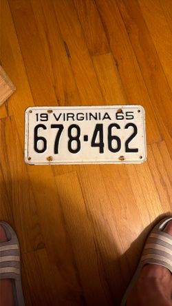 1965 VA License Plate