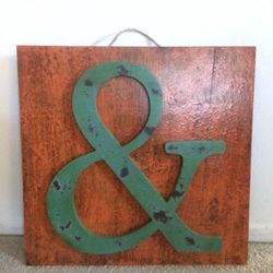 Farmhouse barn (&) ampersand sign decor