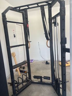 Power Rack with Cable Pulley System