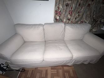 White IKEA Fabric Sofa