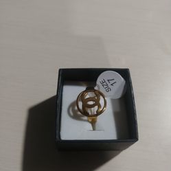 Fashion Ring Sz 17 Stainlees Steel 