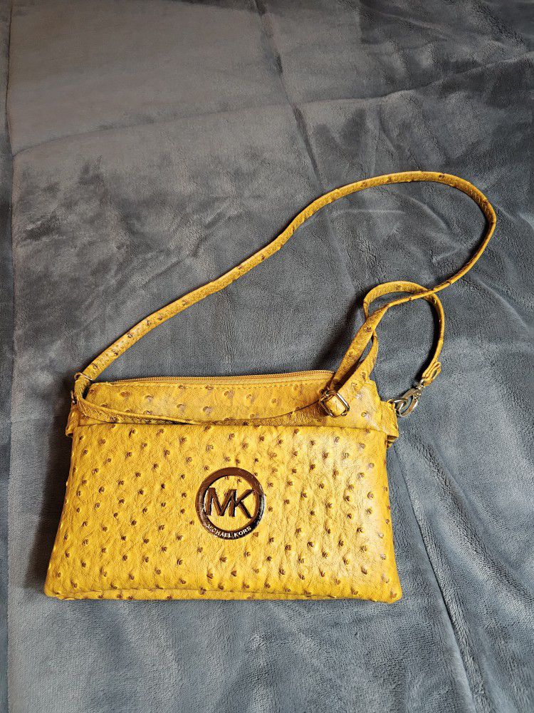 Michael Kors MK Yellow Sling Bag Purse